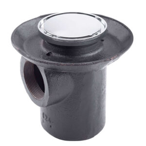 124INOX Coladera una boca con rejilla redonda inox