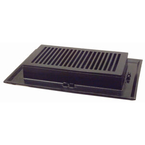 214 Coladera rectangular con sello hidráulico de campana para exteriores