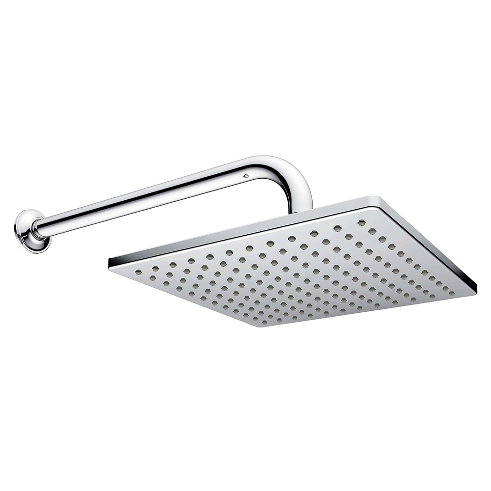 2261B Regadera de plato cuadrada de 22 cm con brazo y chapetón