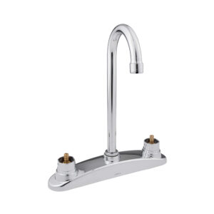 320 Mezcladora de 8" para cocina cuello de ganso con cubierta / No incluye manerales