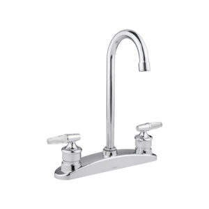 320LB Mezcladora de 8" para cocina cuello de ganso con cubierta y manerales LEBARÓN