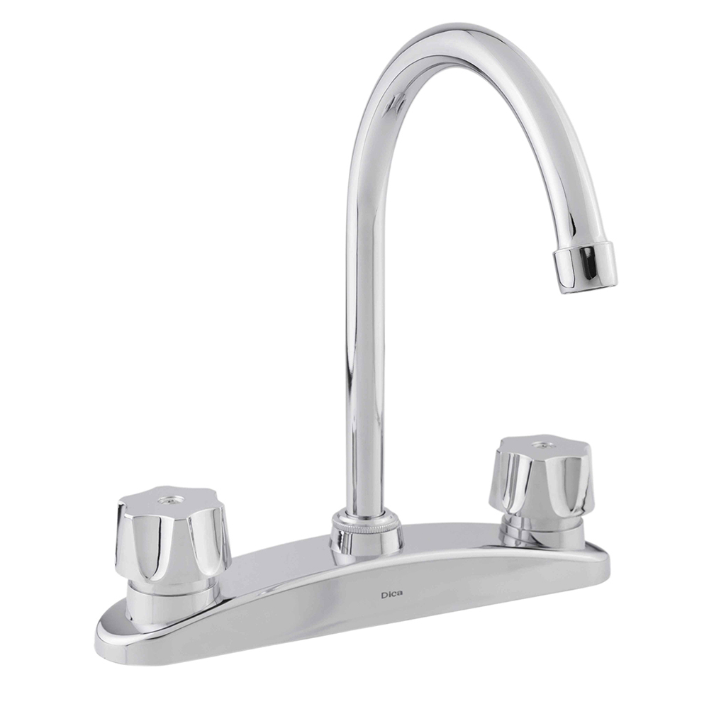 4333TS Mezcladora 8" cuello alto para fregadero