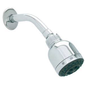 4508B Regadera 2 1/2" de cebolla con funciones, brazo y chapetón