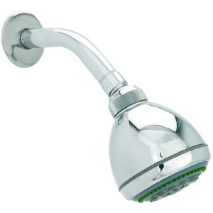 4509B Regadera 3 1/2" de cebolla con funciones, brazo y chapetón