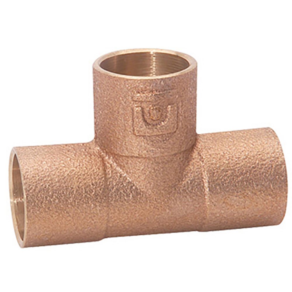 711R.251325 Tee reducción cobre a cobre interiores de 1" x 1/2" x 1"