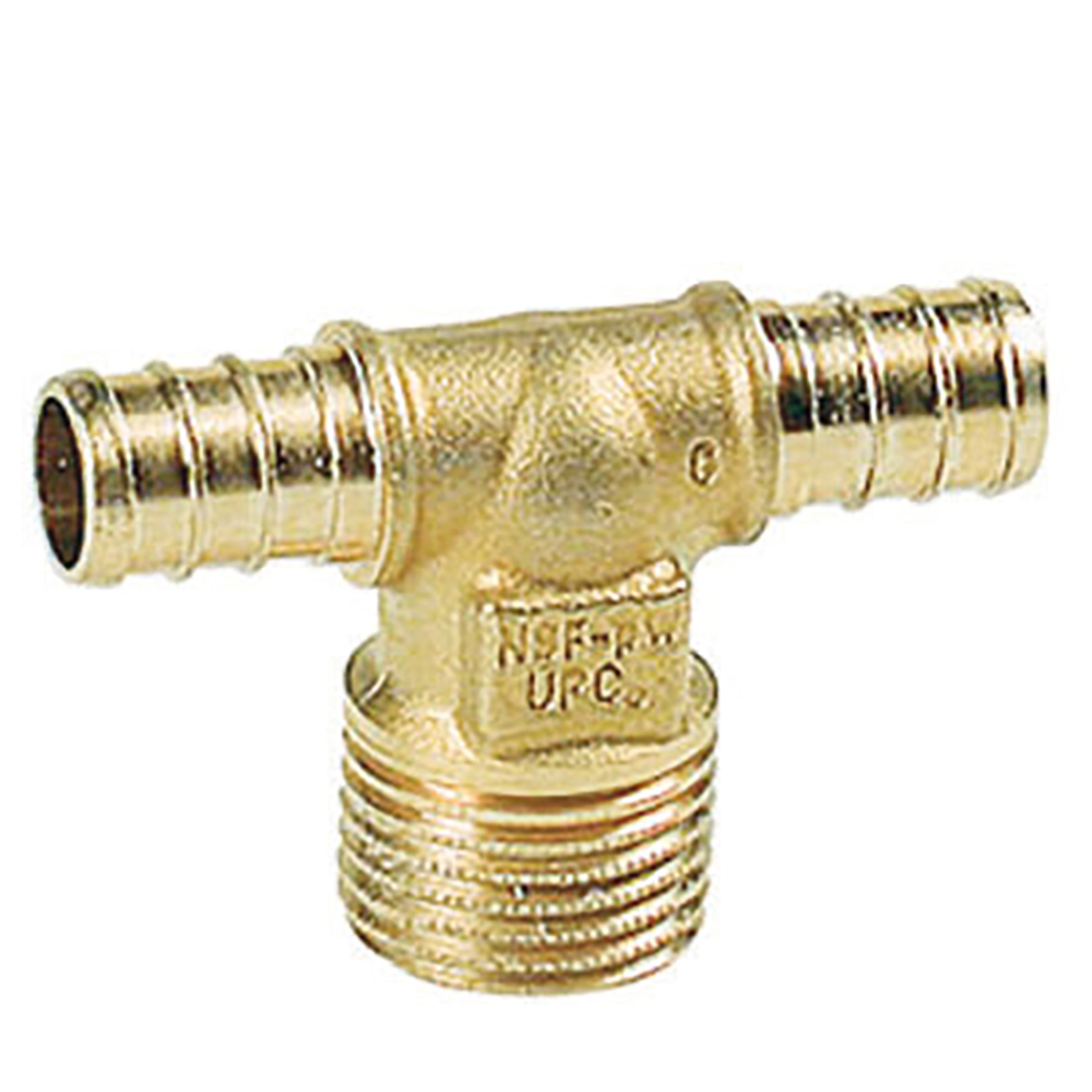 713TPEX.131313 Tee PEX / rosca macho / PEX de 1/2" x 1/2" x 1/2"