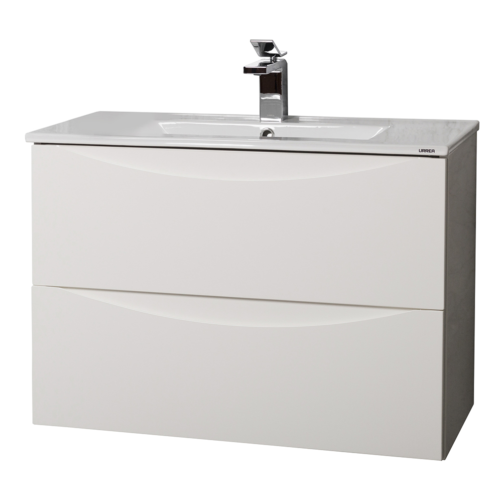 GB.920GB.24 Gabinete suspendido doble cajón con lavabo cerámico