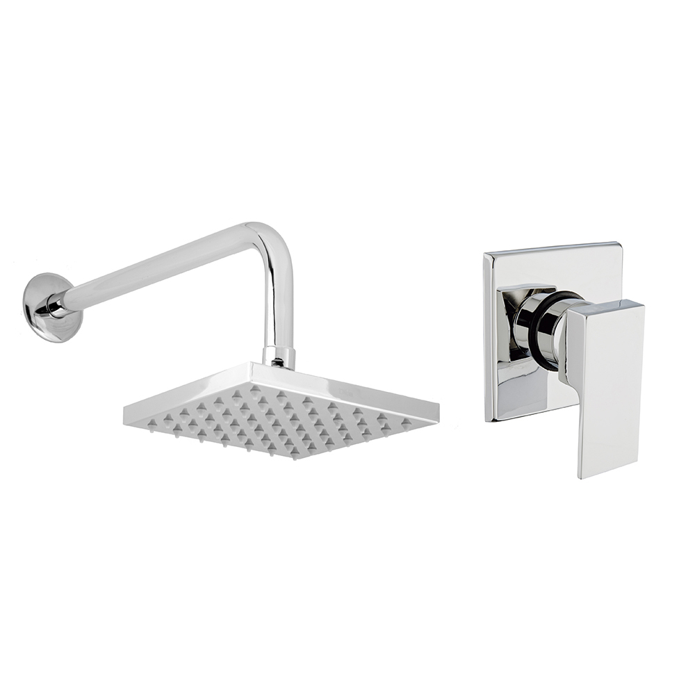 KD004 Kit con regadera y monomando de empotrar para baño