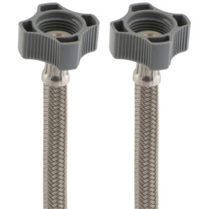 LVPP-40 Manguera para lavabo, tramado de nylon y tuercas plásticas de 40 cm