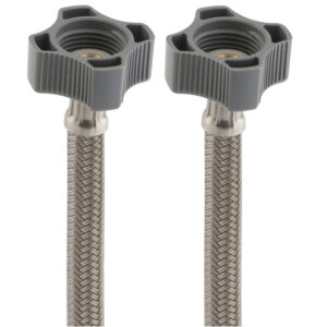 WVPP-35 Manguera para W.C., tramado de nylon y tuercas de plástico de 35 cm