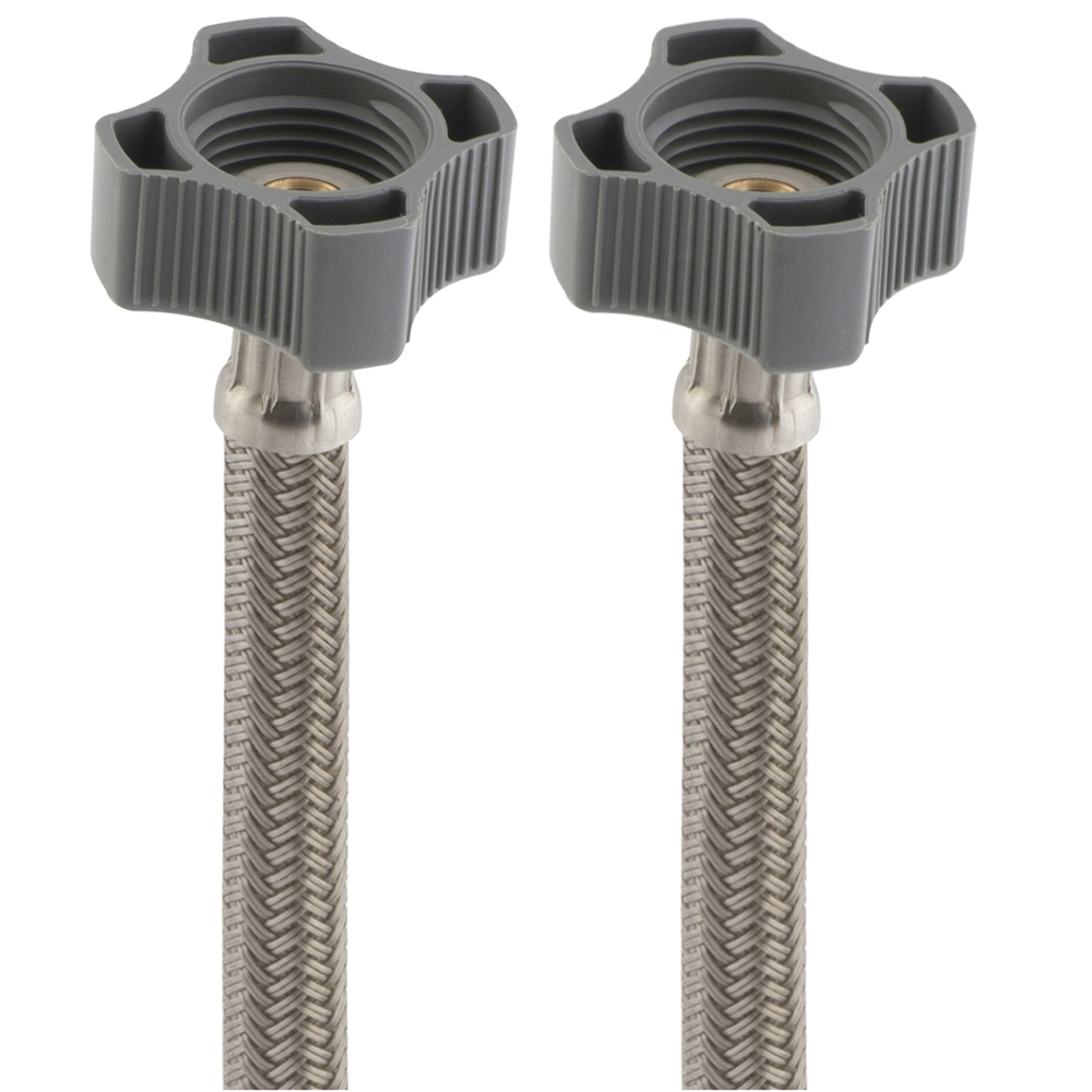 WVPP-35 Manguera para W.C., tramado de nylon y tuercas de plástico de 35 cm